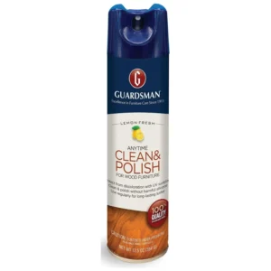 Guardsman 460300 Clean & Polish Wood Furniture Cleaner, Lemon Scent, Aerosol, 12.5 oz